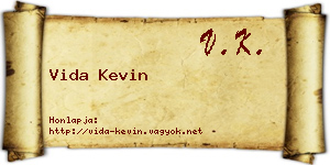 Vida Kevin névjegykártya